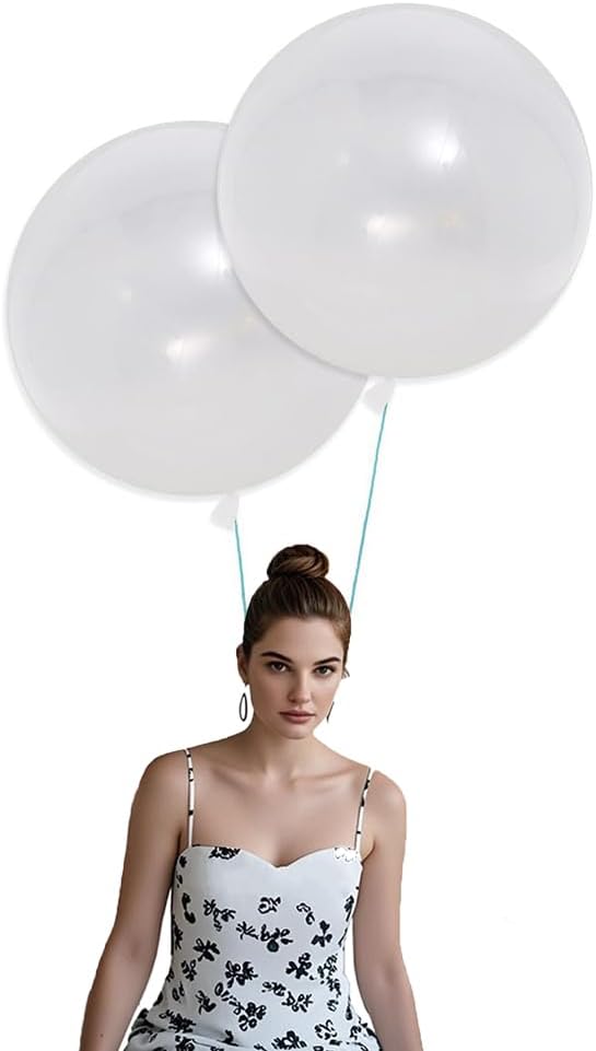 15Pcs 24 Inch Balloons Clear Giant Round Balloons Large Balloon for Festival, Christmas, Birthday Party Decorations