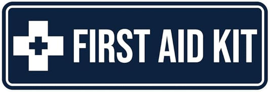 Standard First Aid Kit Sign (Red) - Small (5 Pack)
