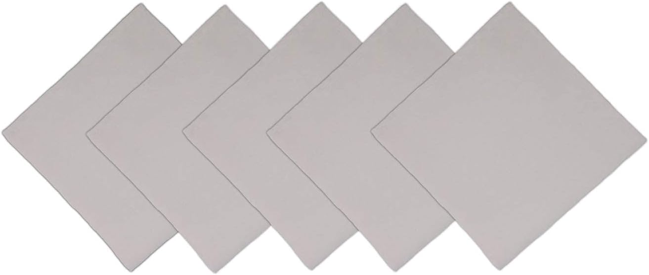 Arkwright Restaurant Cloth Napkins - (Pack of 25) Spun Polyester Dinner Napkin with Hemmed Edges - Ideal for Dinner, Wedding, Party, Banquet, Kitchen, 20 x 20 in, Grey