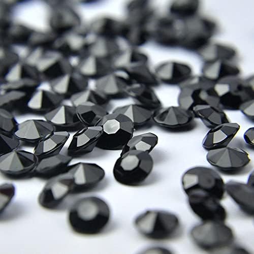 ZKC 4.5mm 10000PCS Black Crystal Acrylic Diamond Vase Fillers Beads for Wedding Centerpiece Table Scatter Shower Party Vase Beads Decorations
