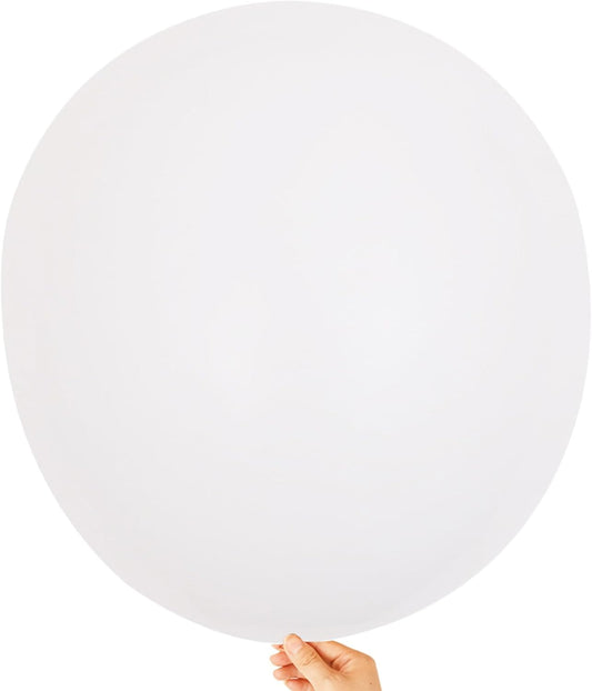 KALOR 18 Inch White Balloons, 10 Pcs White Matte Latex Balloons Big Round Balloons for Wedding, Baby Shower, Birthday Party and Event Decoration