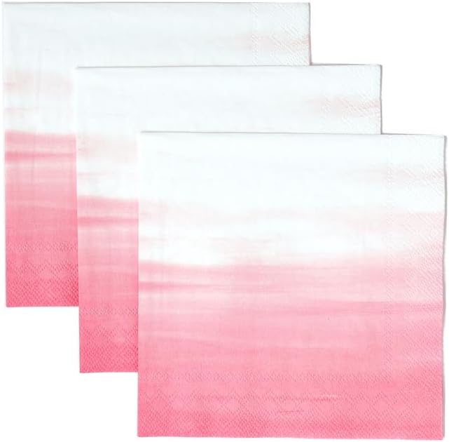ForYourParty Ombre Patterned Party Napkins (Rose Petal)
