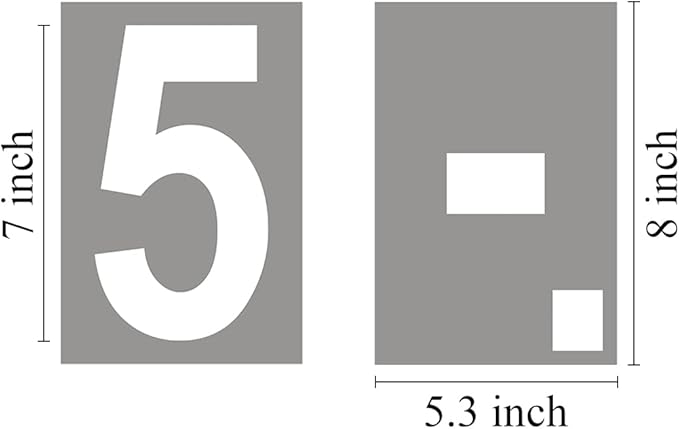 7 Inch Large Number Stencils for Painting - 11 Pack Number Stencil Templates for Curb Address, Cakes, Cookies, Mailboxes and Crafts, Reusable House Numbers Stencils for Wood Signs & Cement Wall Art
