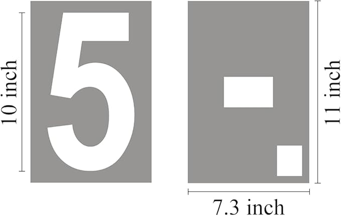10 Inch Large Number Stencils for Painting - 11 Pack Number Stencil Templates for Curb Address, Cakes, Cookies, Mailboxes and Crafts, Reusable House Numbers Stencils for Wood Signs & Cement Wall Art