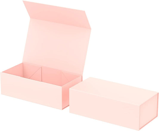 Gift Box 12" x 6" x 4",Large Gift Box with Lid, Pink Boxes for Presents,Birthday,Valentine's Day,Mother's Day,Christmas,Anniversary,Luxury for Gift Packaging