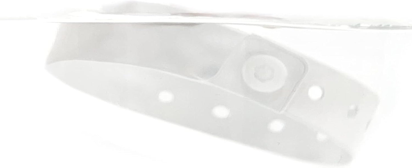 White Plastic Wristbands-500 Pack Colored Identification Wristbands for Events, Waterproof Lightweight Security Vinyl Wristbands for Party Concert Club Festival Entrance Admission