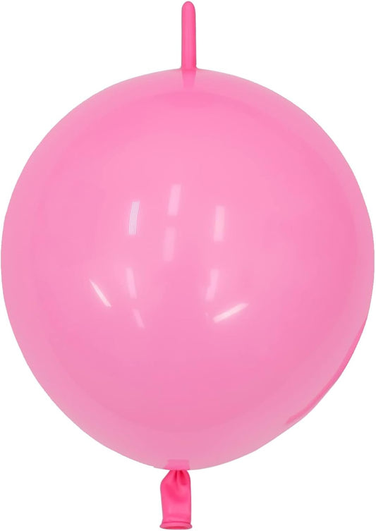 IN JOOYAA Link Balloons 10 Inch 120 Pcs Quick Link Balloons for Wedding Party Festival Birthday Decorations (Pink)