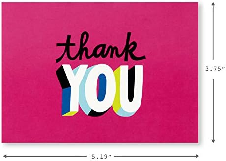 Hallmark Thank You Cards Assortment, Colorful Thanks (48 Cards with Envelopes) for Graduation, Birthday, Bridal Showers and More
