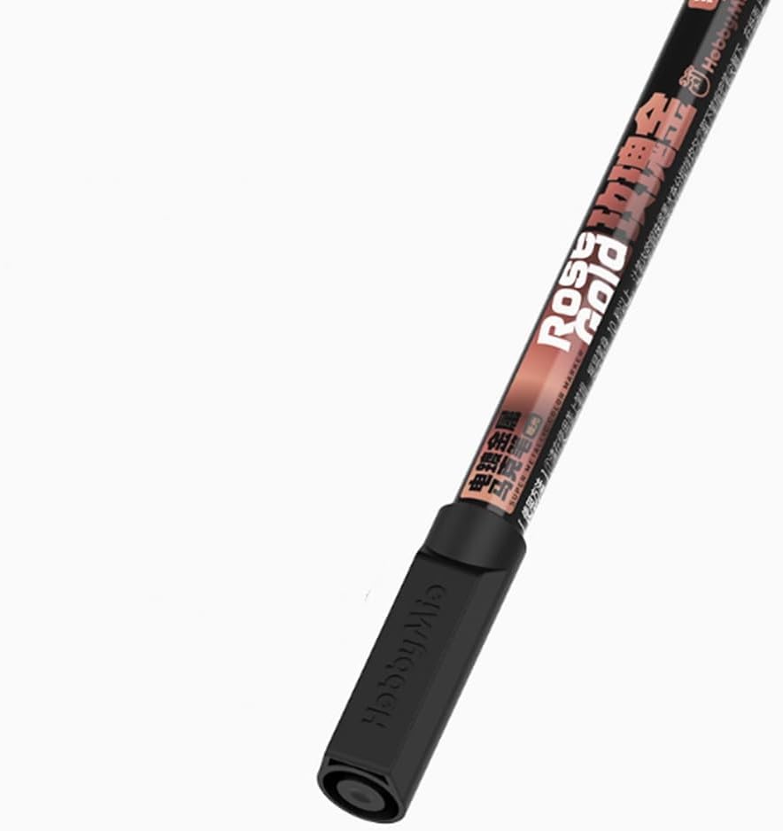 Oil-Based Metallic Chrome Marker Pens – Super Mirror Finish for Model Painting,DIY Crafts,Miniatures (Silver/Gold) – Quick-Dry, High Gloss, Precision Tip (H-M6(Rose Gold))