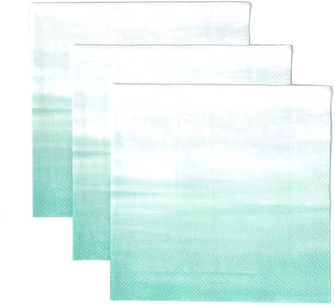 ForYourParty Ombre Patterned Party Napkins (Robin's Egg Blue) Pack of 20