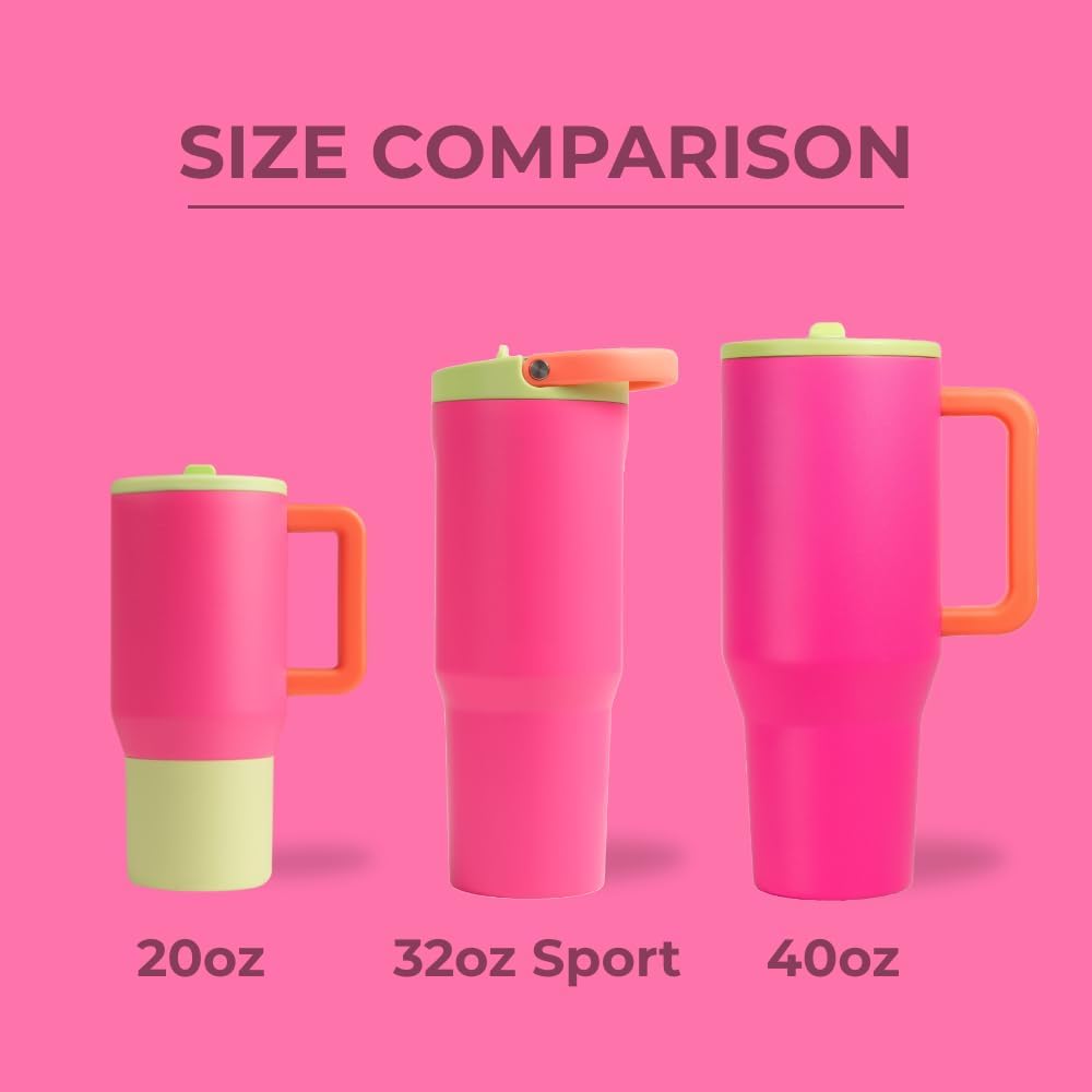 HydroJug Sport - Stainless Steel Tumbler with Straw, Vacuum Insulated, 32oz Leakproof Water Bottle, Ergonomic Design, Reusable, Dishwasher Safe, Rubber Base, Durable for Gym or Outdoors, Orchid