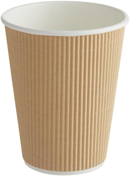Ripple Paper Cups 12 oz 500 Pack for Coffee & Tea Made in USA | Bulk 500 Count for Home, Office, Restaurants & Coffee Shops | Recyclable, Insulated, & Disposable 12 Ounce To-Go Cups for Hot Beverages