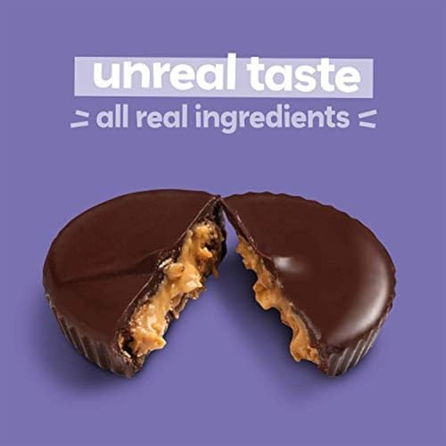 UNREAL Dark Chocolate Almond Butter Cups | 5g Sugar | Certified Vegan, Gluten Free, Fair Trade, Non-GMO | No Sugar Alcohols or Soy | 210 Grams