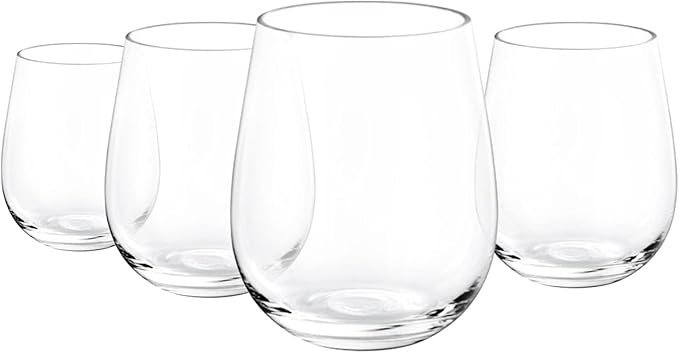 KX-WARE Unbreakable 18-ounce Acrylic Stemless Wine Glasses, set of 4 Clear