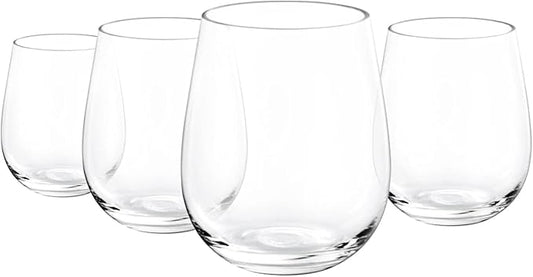 KX-WARE Unbreakable 18-ounce Acrylic Stemless Wine Glasses, set of 4 Clear