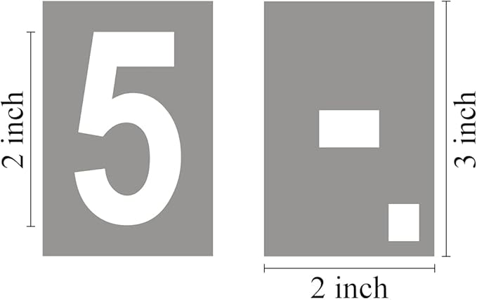 2 Inch Large Number Stencils for Painting - 11 Pack Number Stencil Templates for Curb Address, Cakes, Cookies, Mailboxes and Crafts, Reusable House Numbers Stencils for Wood Signs & Cement Wall Art