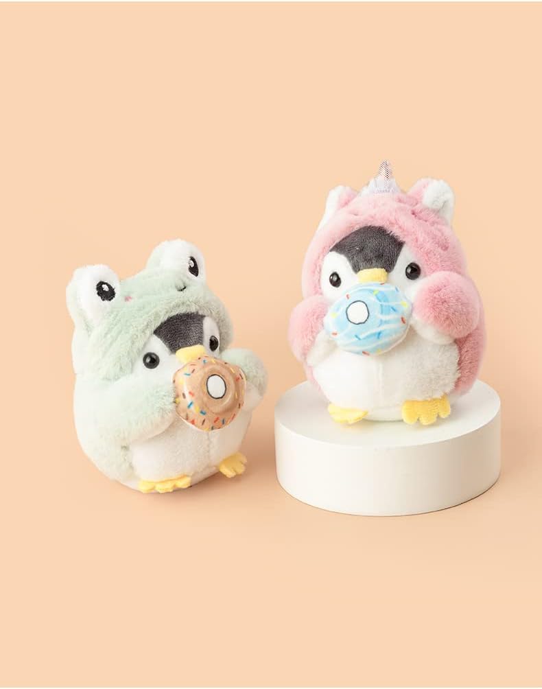 BONICI Men Women Creative Cute Lovely Cosplay Costume Play Changing Clothes Donut Penguin Pendant Keychain Key-Chains Keyring Gift Pendant Handbag Tote Purse Backpack Decoration Car Key -Tiger