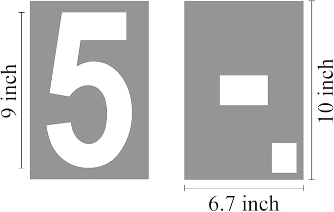 9 Inch Large Number Stencils for Painting - 11 Pack Number Stencil Templates for Curb Address, Cakes, Cookies, Mailboxes and Crafts, Reusable House Numbers Stencils for Wood Signs & Cement Wall Art