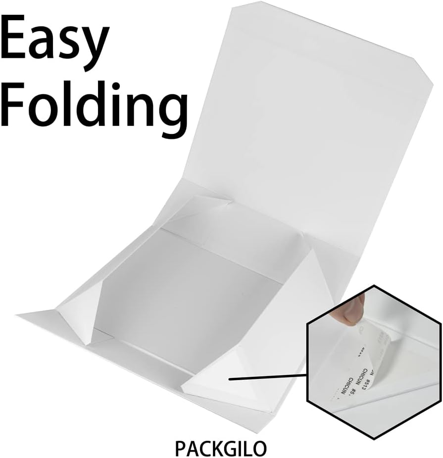 1 Pcs Matte White Extra Large Gift Box with Lid, 19x16x6 Inches, Hard Magnetic Giant Gift Boxes for Presents Clothes Robe Wedding Dress Sweater,Reusable Foldable Bridesmaid Proposal Box