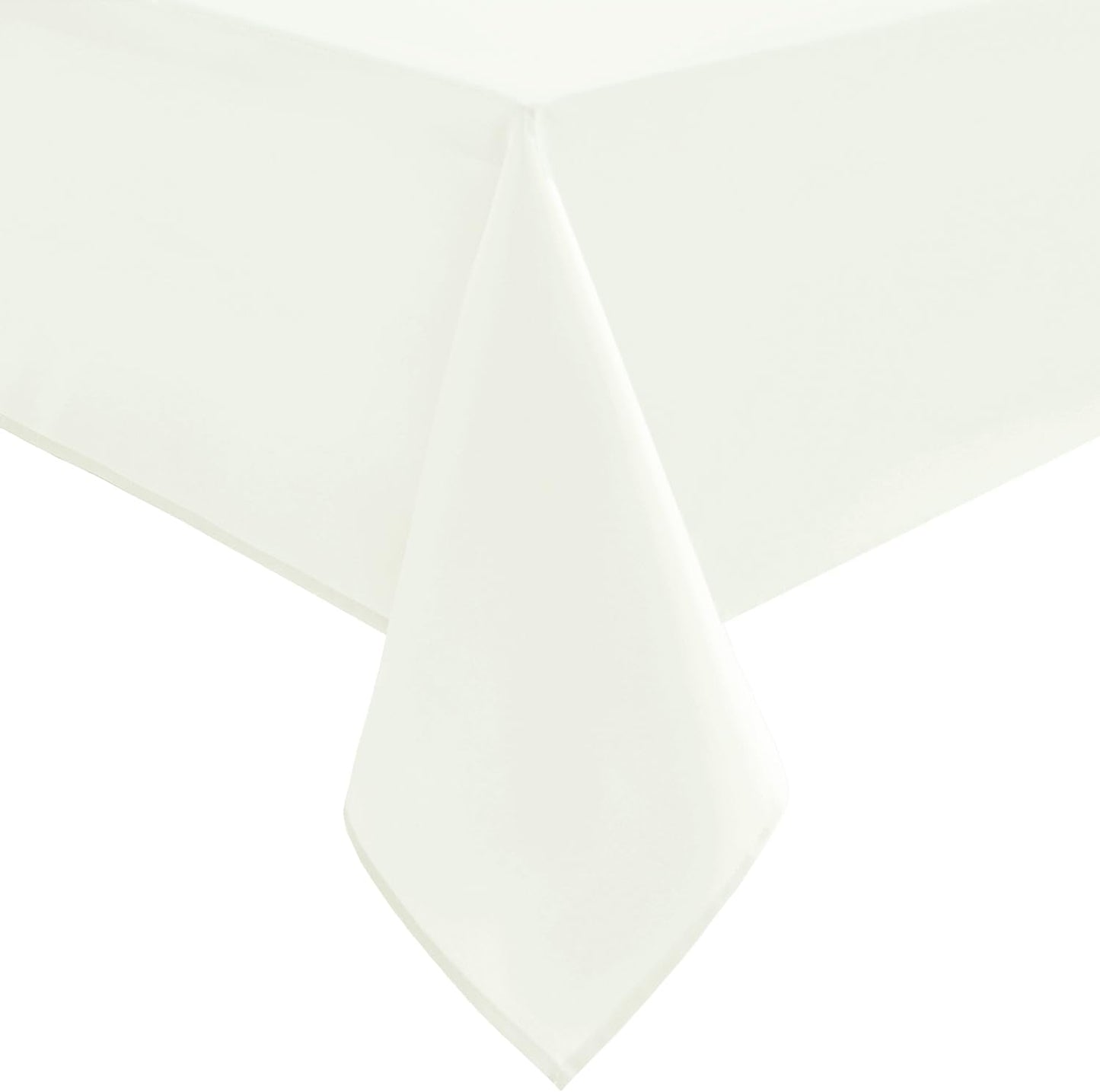 Hiasan Ivory Tablecloth for Rectangle Tables - Waterproof and Spillproof Washable Fabric Table Cloth for Dining Room Kitchen, 70 x 108 Inch