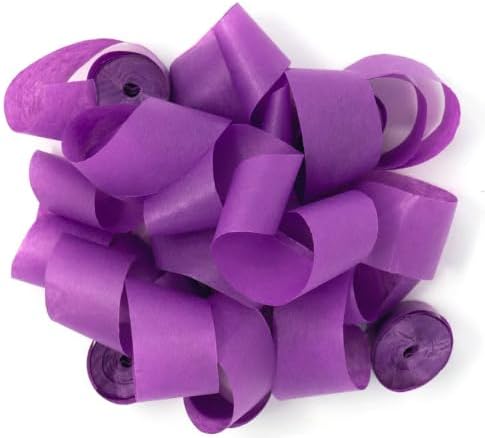 Tissue Paper Streamers in Launcher Sleeve, Purple Color (20 Streamer Rolls per Sleeve)
