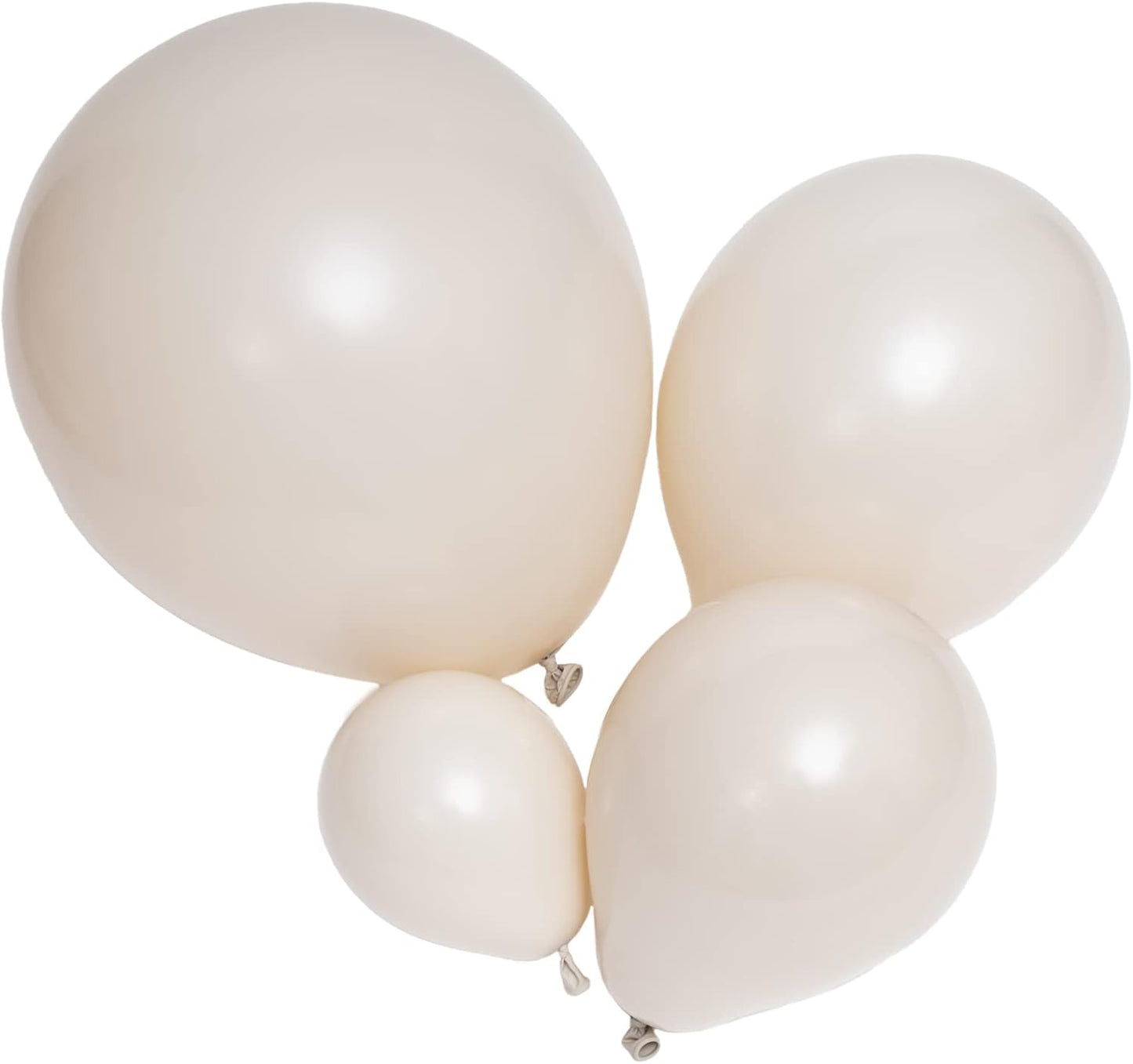 100pcs Sand White Balloons 18 inch +12 inch +10 inch +5 inch Party Nude White Balloon Birthday Balloons Baby Shower Decorations Wedding bulk