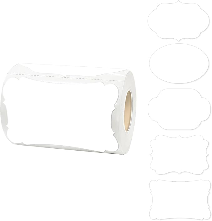 Starboling 2" x 3" Name Tags for Gifts,White Gift Tags Sticker Self-Adhesive Present Labels,Bottle Labels for Essential Oil Bottle, Jars, Food Storage or Gift Decoration,200pcs/roll
