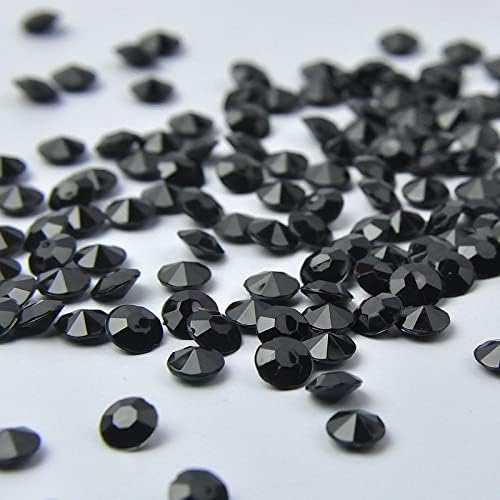 ZKC 8mm 2000PCS Crystal Acrylic Diamond Vase Fillers Beads for Wedding Centerpiece Table Scatter Shower Party Vase Beads Decorations(Black)