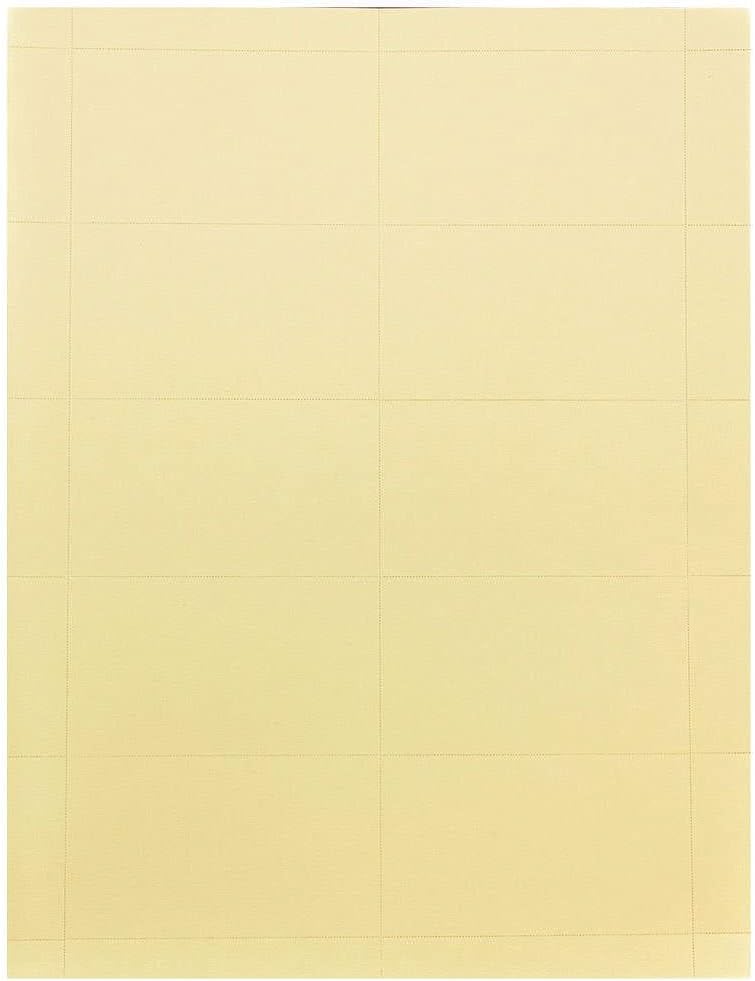 JAM PAPER Printable Business Cards - 3 1/2 x 2 - Ivory Vellum - 100/Pack