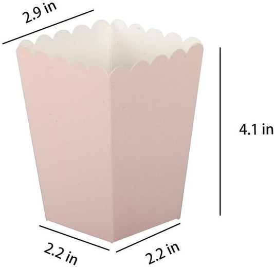 GAKA Baby Pink Popcorn Box Set Of 36 Mini Paper Popcorn Box Cardboard Container，For Party Supplies