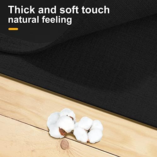 Wipeable Table Runner, Thick Farmhouse Dresser Runner, Rustic for Kitchen, Bedroom, Living Room, Indoor and Outdoor (108'', Black)