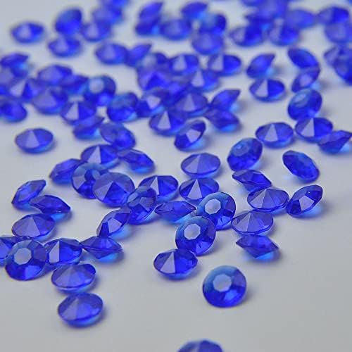 ZKC 10mm 1000PCS Crystal Acrylic Diamond Vase Fillers Beads for Wedding Centerpiece Table Scatter Shower Party Vase Beads Decorations(Blue)