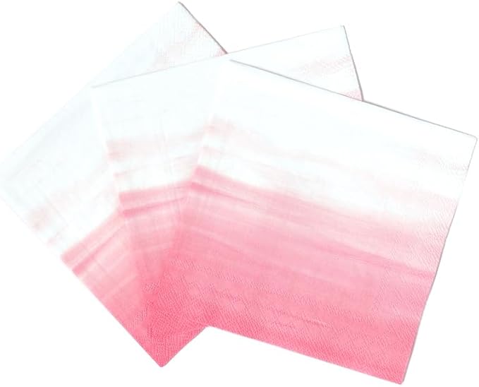 ForYourParty Ombre Patterned Party Napkins (Rose Petal)