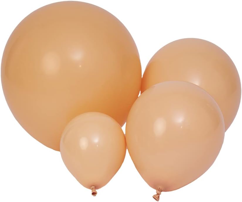 100pcs Retro Apricot Balloons 18 inch +12 inch +10 inch +5 inch Latex Party Nude Balloon Blush Skin Birthday Balloons Baby Shower Bulk