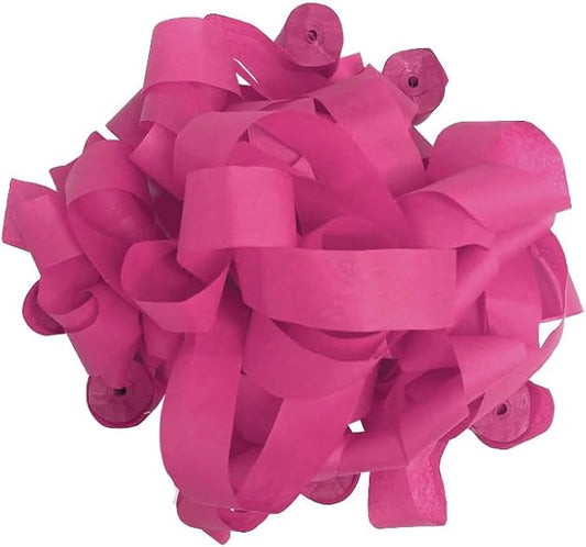 Tissue Paper Streamers in Launcher Sleeve, Fuchsia Pink Color (20 Streamer Rolls per Sleeve)