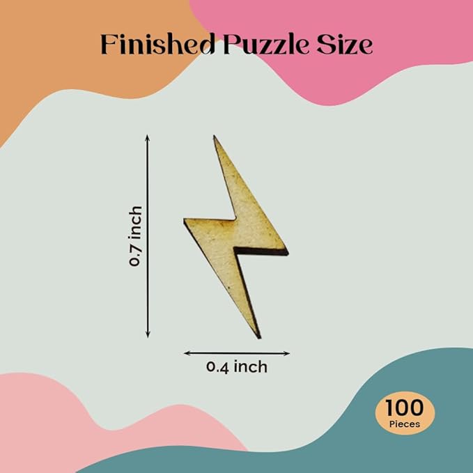 Confetti - Engraved Wood - Rustic Wooden Wedding Decor Party Table Scatter Decorations (Lightning Bolt)