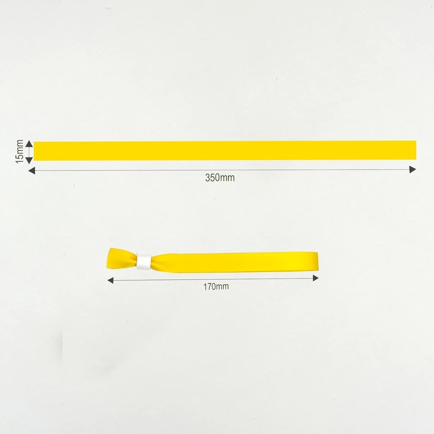 100 Pack Wrist Bands - Yellow Wristbands for Events,Wristbands for Concerts Festival Admission Party 13.7” x 0.59”