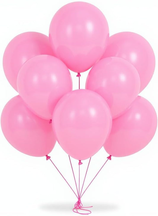 50 Pack 12 Inch Pink Latex Balloons for Party Decorations, Thick Premium Balloons for Baby Shower, Gender Reveal, Birthday, Bridal Shower, Photo Backdrop, Arch & Garland, Air or Helium