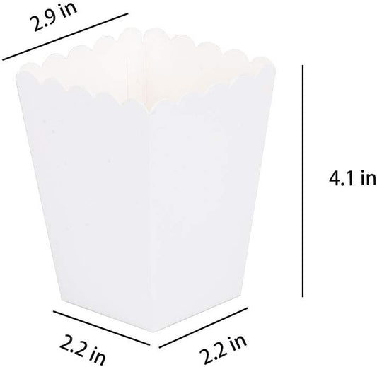 GAKA White 36 Pcs Popcorn Boxes Mini Paper Popcorn Box Cardboard Popcorn Container,for Party Supplies