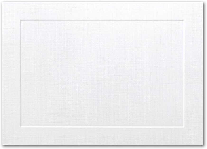 Limited Papers(TM) 4 Bar RSVP White Panel Card 100 Pound Cover - 100 Cards