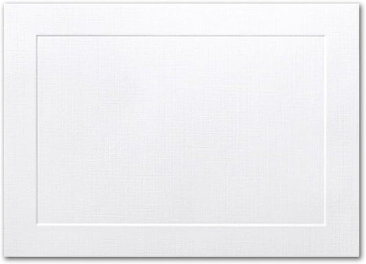 Limited Papers(TM) 4 Bar RSVP White Panel Card 100 Pound Cover - 100 Cards