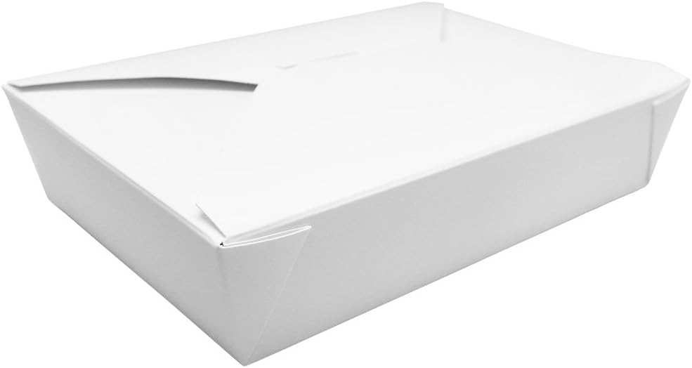 Karat FP-FTG54W 54 fl.oz. 7.8" x 5" X 1.8" Fold-to-Go Box #2, White (Pack of 200)