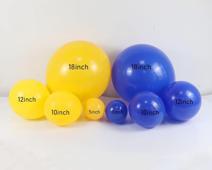 Blue and Yellow Balloon Arch Kit-134pcs Royal Blue and Lemon Yellow Balloons Garland for Boy One Oh Baby Shower Bridal Shower Gender Reveal Graduation Birthday Party Decorations.