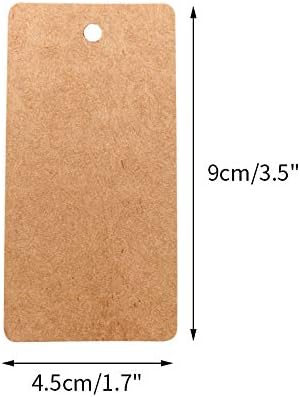 G2PLUS 100PCS Kraft Paper Gift Tags with String,3.5" x 1.7"Brown Blank Tags with Jute Twine Rectangle Labeling Tags for Arts and Crafts,Wedding,Christmas,Thanksgiving and Holiday