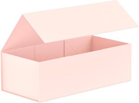 Gift Box 12" x 6" x 4",Large Gift Box with Lid, Pink Boxes for Presents,Birthday,Valentine's Day,Mother's Day,Christmas,Anniversary,Luxury for Gift Packaging