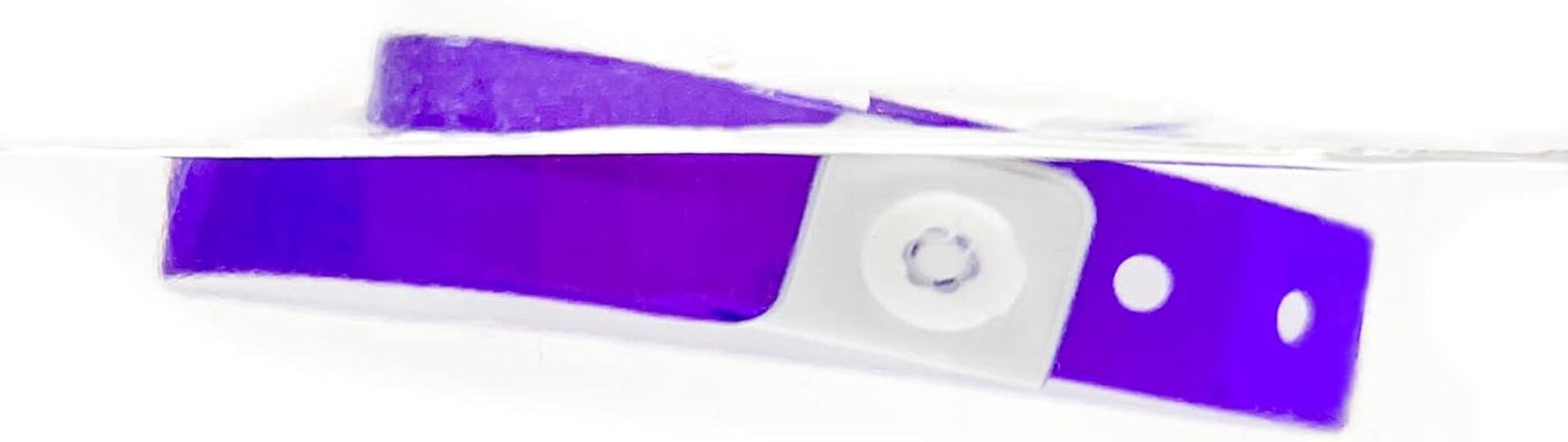 Purple Plastic Wristbands-500 Pack Colored Identification Wristbands for Events, Waterproof Lightweight Security Vinyl Wristbands for Party Concert Club Festival Entrance Admission