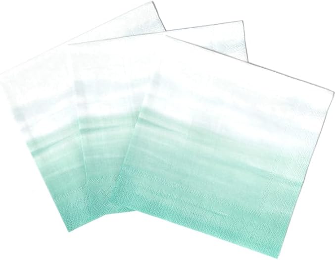 ForYourParty Ombre Patterned Party Napkins (Robin's Egg Blue) Pack of 20