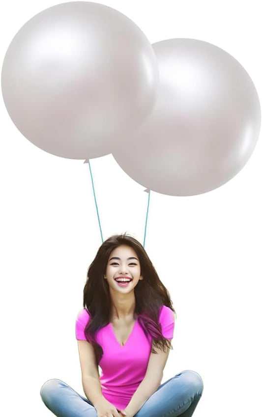IN-JOOYAA 15Pcs 24 Inch Balloons Silver Giant Round Balloons Large Balloon For Wedding Baby Shower Birthday Party Decorations