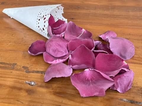 Rose Petals for Wedding Decoration, Bridal Toss, and Aisles, 10 cups, Freeze Dried, Use within 1 month (Burgundy)