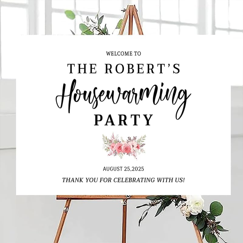 Personalized Housewarming Party Welcome Sign, New Home New Beginning New Memories, Welcome To Housewarming Party, Housewarming Décor, New House Party Sign, Housewarming Party Sign#2